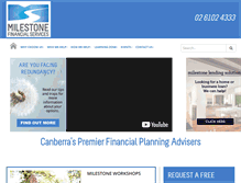Tablet Screenshot of milestonefinancial.com.au